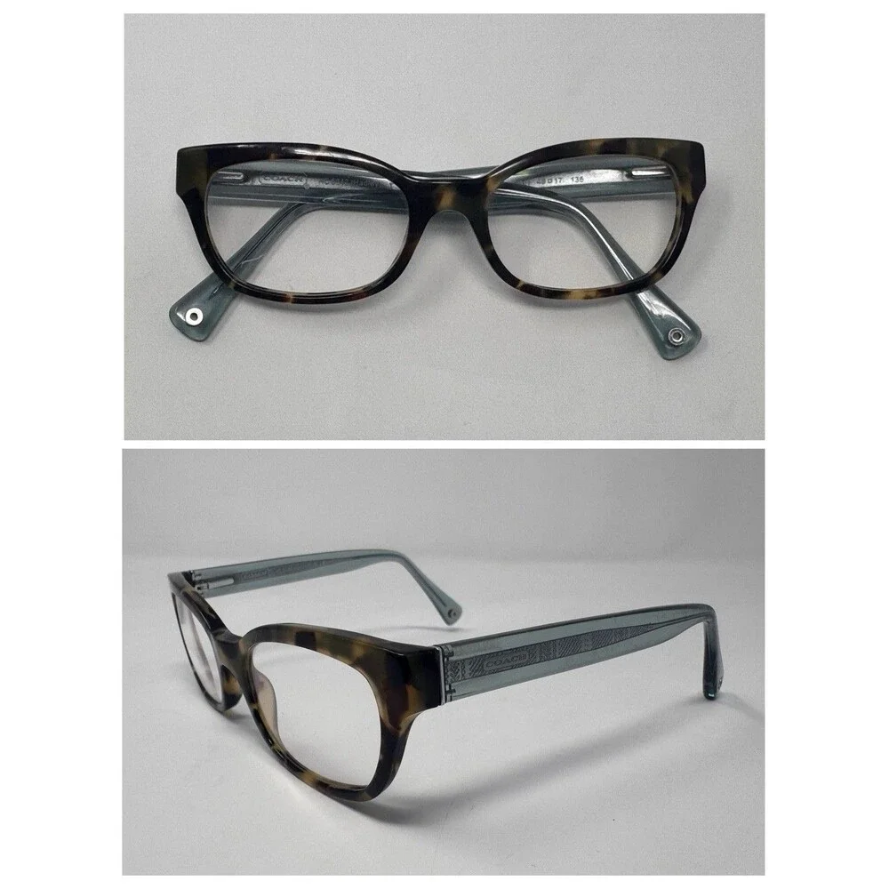 Coach Eyeglass Frames HC 6042 Hadley 48-17-135 Dark Vintage Tortoise Blue 5093